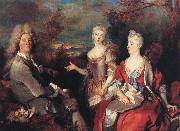 Nicolas de Largilliere The Artist and his Family France oil painting artist